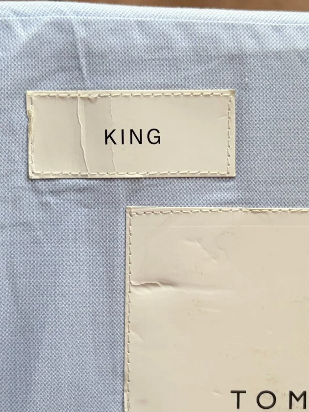Tommy Hilfiger Blue Chambray King Size Cotton Sheet Set (CHRISTOPHER TEXTURE)